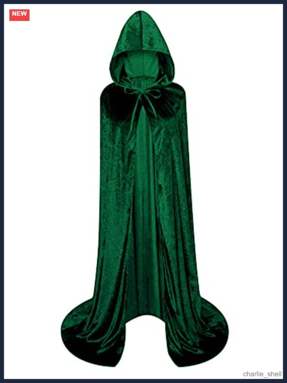 Unisex Full Length Hooded Velvet Robe Cloak Cape Halloween Cosplay Costume